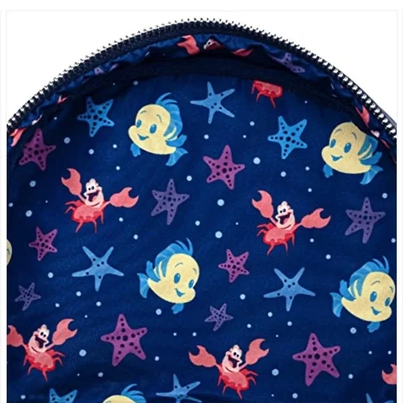 Disney Loungefly The Little Mermaid Gondola Scene Backpack NWT - Picture 5 of 5